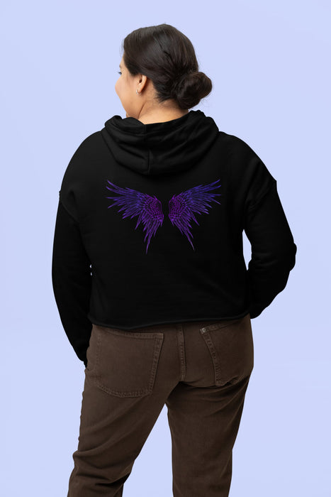 Angel Wings Crop Sweatshirt - Atomic Bullfrog