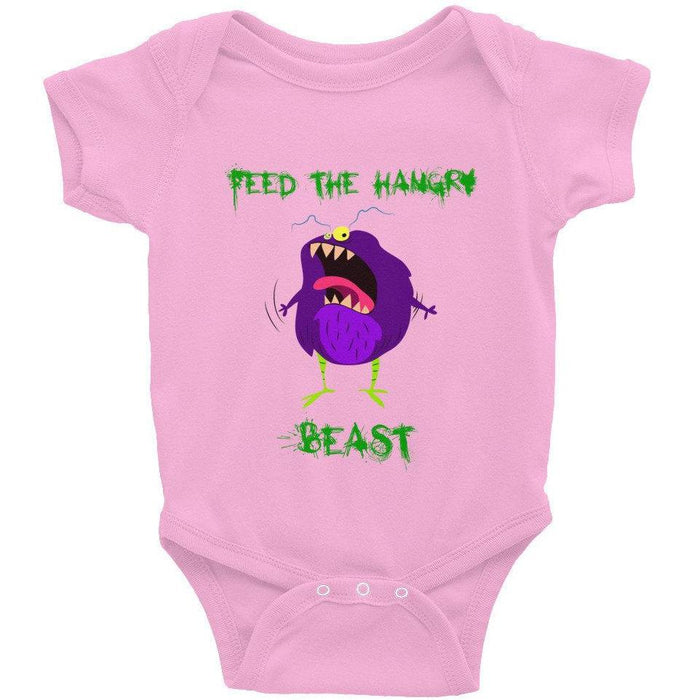 Cute shirt,funny shirt,baby gift,baby,gift for her,gift for him,Feed the Hangry Beast Infant Bodysuit,new mom gift,graphic tee - Atomic Bullfrog