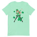 Kawaii Cute Anime St. Patrick's Day Unisex T-Shirt, Anime Girl Leprechaun Tshirt, St. Paddy's Day Shirt, Dabbing Anime Girl Tee, Anime Gift - Atomic Bullfrog