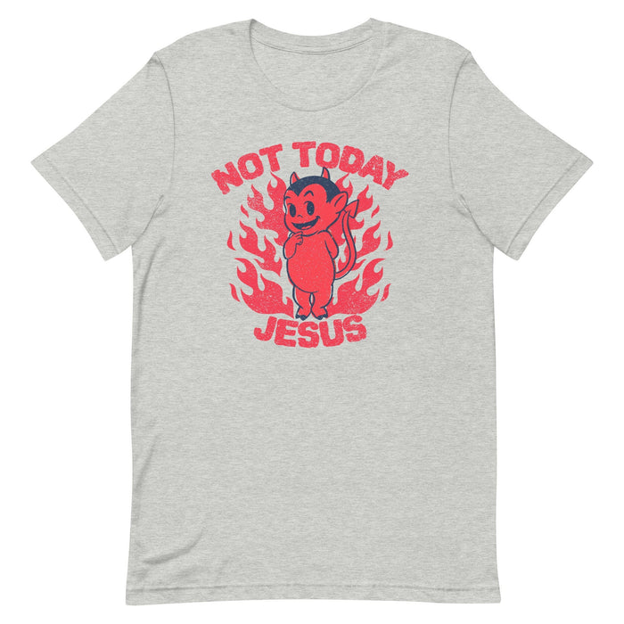 Not Today Jesus Retro Devil T-Shirt - Atomic Bullfrog