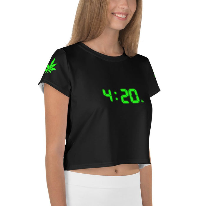 420 Cannabis Crop Top - Atomic Bullfrog