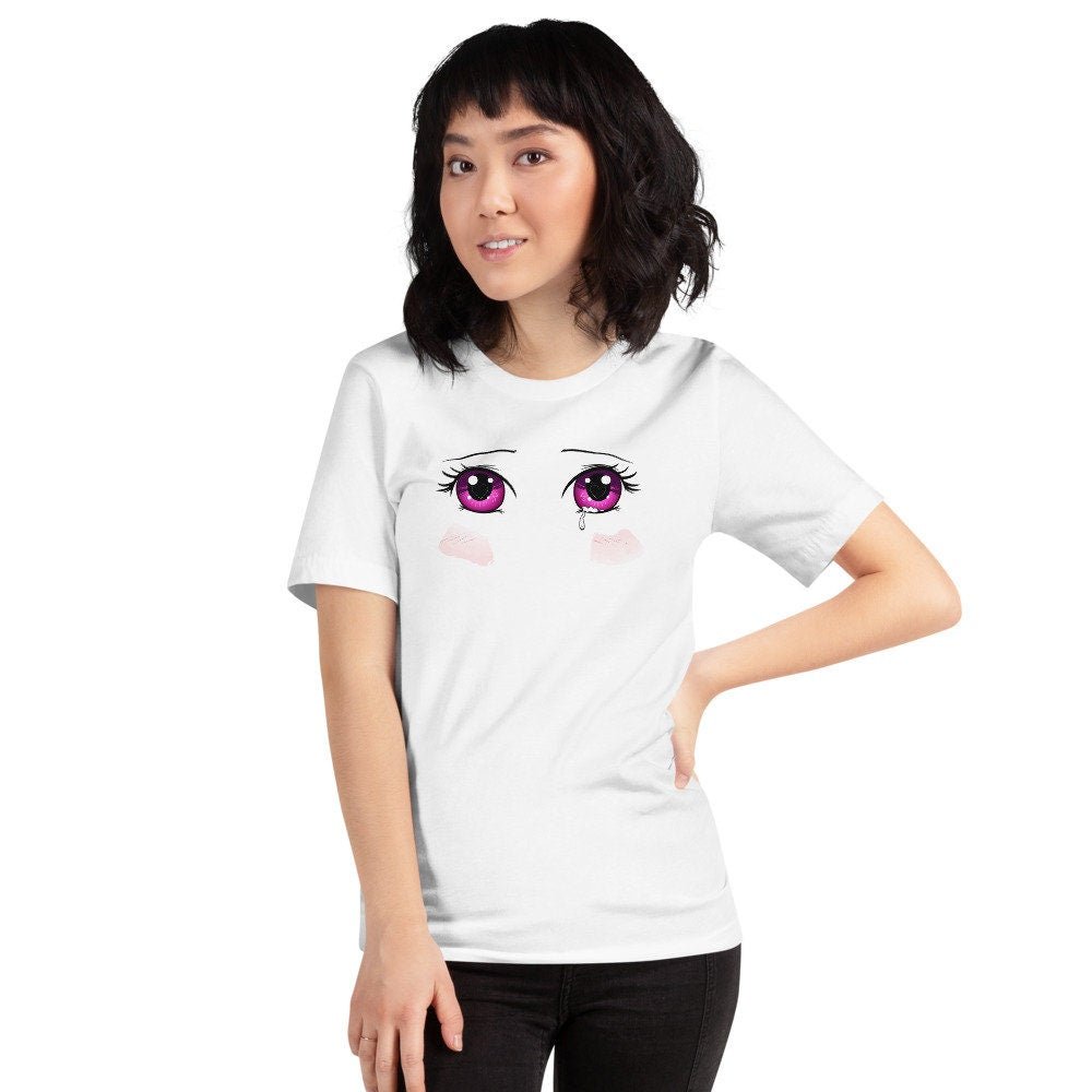 Anime Eyes T-Shirt, Anime Fans Unisex Shirt, Yami Kawaii Crying Eyes Tshirt, Pastel Goth T-Shirt, Creepy Cute Sad Eyes Tee, Menhera, Gift - Atomic Bullfrog