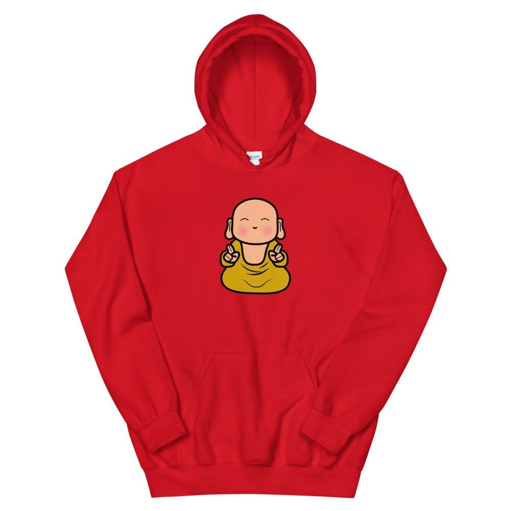 Baby Buddha Unisex Hoodie, Buddha clothing ,Boho Clothing, Buddha Hoodie, Yoga Hoodie, Kawaii Hoodie Clothing, Kawaii Buddha Hoodie, Gift - Atomic Bullfrog
