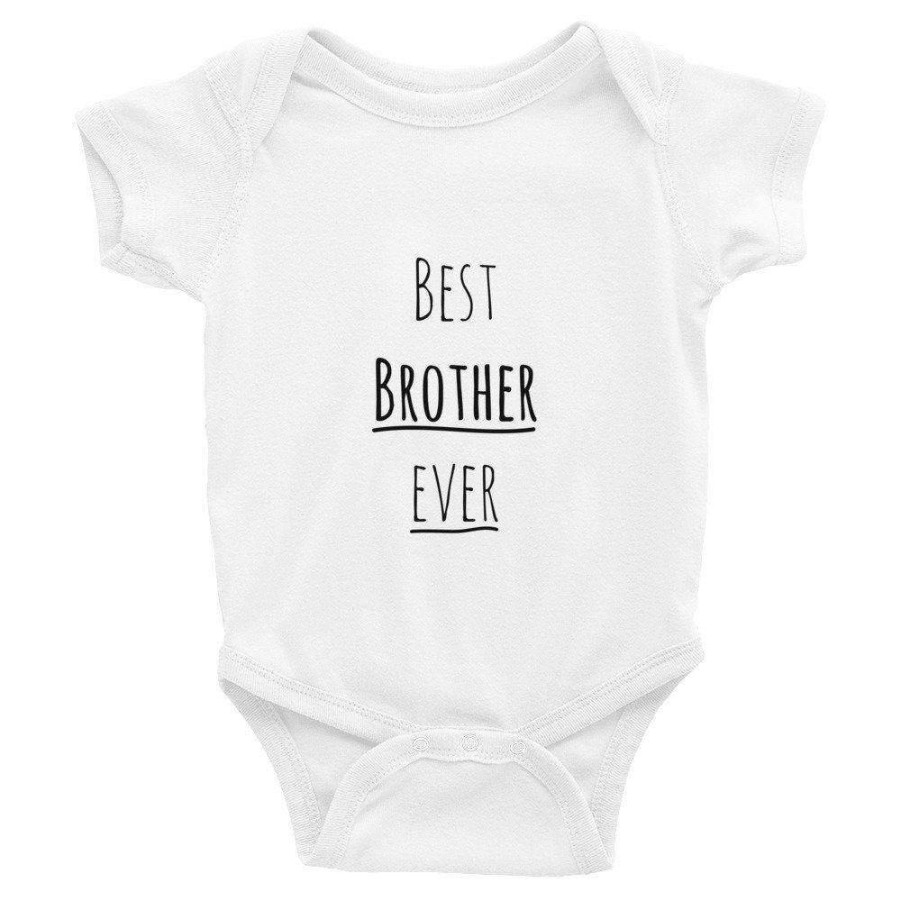 Best Brother Baby Bodysuit, Cute Baby Clothing, Gift for Baby, Baby Shower Gift, Best Brother Tee, Gift for Mom, Gift for Baby Boy - Atomic Bullfrog