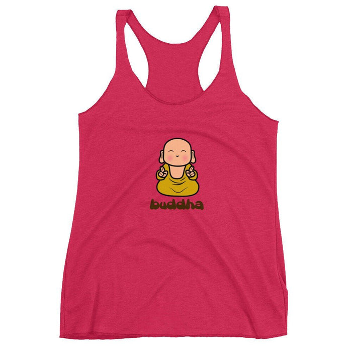 Buddha Top, Buddha Womens Tank, Cute Yoga Tank, Japanese Buddha Top, Kawaii Baby Buddha Tanktop, Boho Buddha Top, Boho Gym Tank, Gift - Atomic Bullfrog