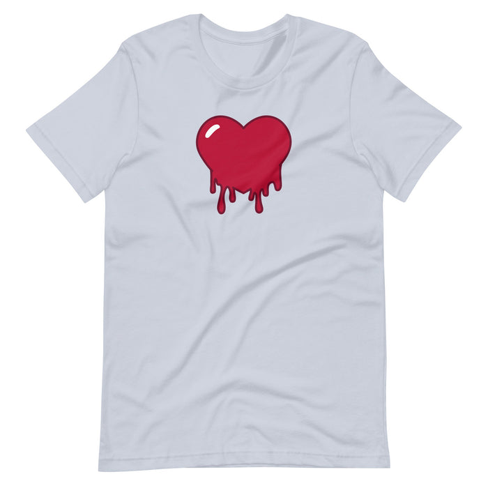 Colorful Cartoon Bleeding Heart Dripping T-Shirt - Express Your Emotions with Style - Atomic Bullfrog
