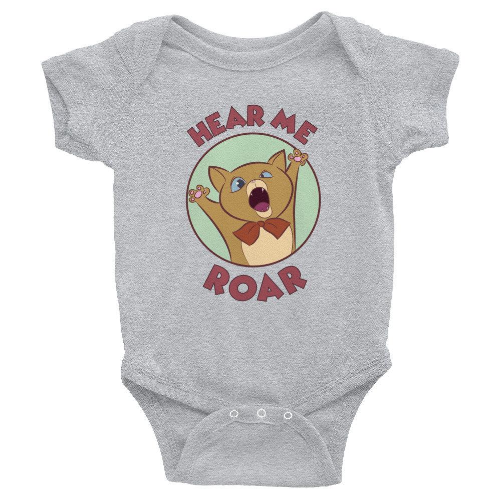 Cute Cat Hear Me Roar Infant Bodysuit - Atomic Bullfrog
