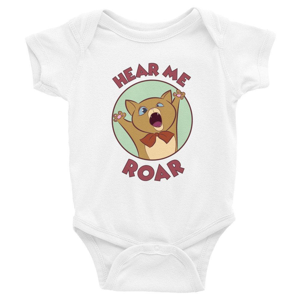 Cute Cat Hear Me Roar Infant Bodysuit - Atomic Bullfrog