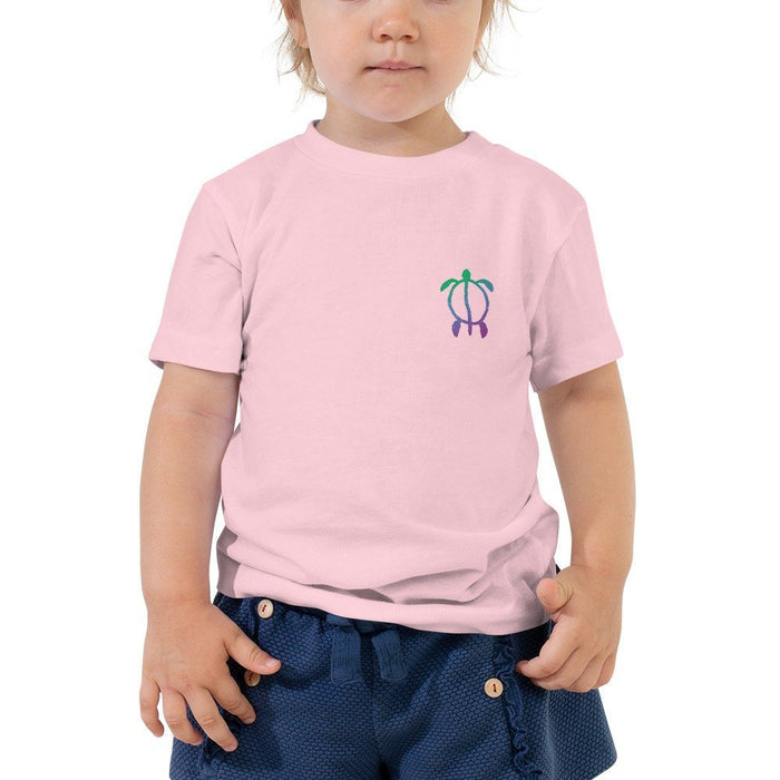 Cute Hawaiian Honu Toddler Short Sleeve Tee, Turtle T Shirt for Kids, Turtle Gifts, Honu Tshirt, Honu Keiki Tee, Gift for Kids - Atomic Bullfrog