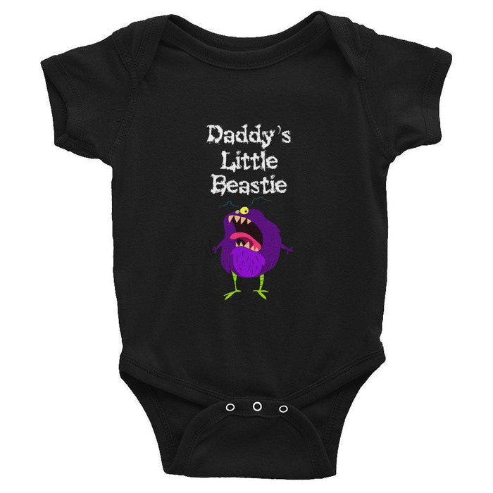 Daddy's Little Beastie Infant Bodysuit, Cute Baby Clothing, Cute Baby Bodysuit, Gift for Baby, Baby Shower Gift, Funny Baby Bodysuit - Atomic Bullfrog