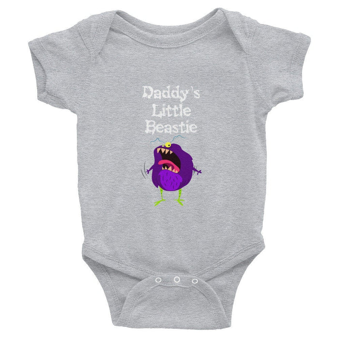 Daddy's Little Beastie Infant Bodysuit, Cute Baby Clothing, Cute Baby Bodysuit, Gift for Baby, Baby Shower Gift, Funny Baby Bodysuit - Atomic Bullfrog