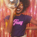 Disco Foxy 70's Style T-Shirt, Women's short sleeve t-shirt, Retro 70's Shirt for Women, Gift for Her, Disco 70's T-shirt, 1970's Disco Tee - Atomic Bullfrog
