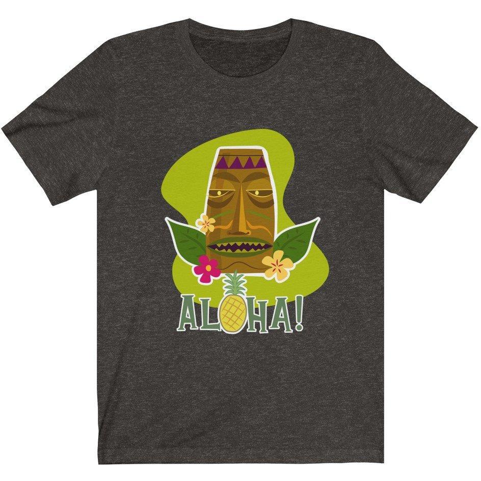 Funny Aloha Pineapple Tiki Retro Style Graphic Unisex T-Shirt - Atomic Bullfrog