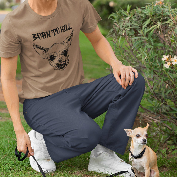 Funny Chihuahua Born To Kill T-Shirt: Show off your 4-legged warrior! - Atomic Bullfrog