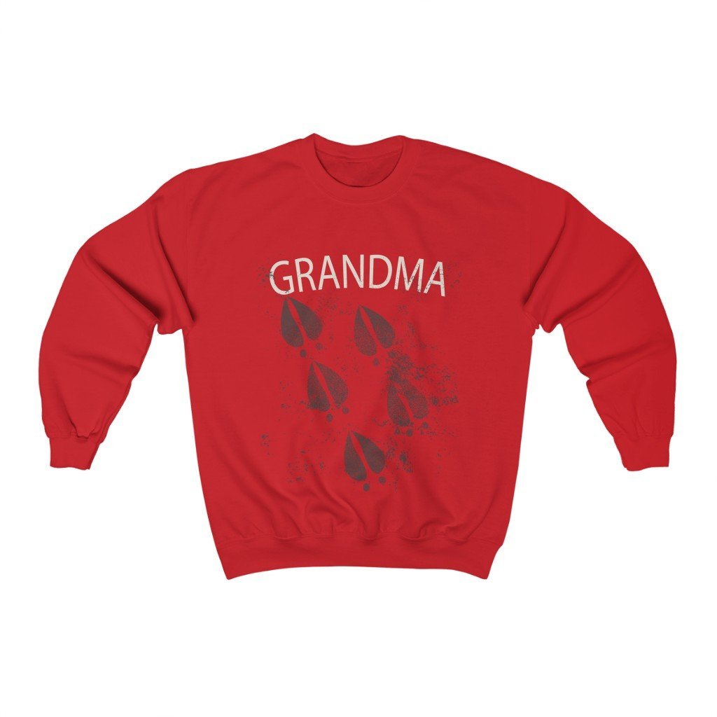 Funny Christmas Grandma Run Over Reindeer Unisex Sweatshirt, Funny Christmas Sweatshirt - Atomic Bullfrog