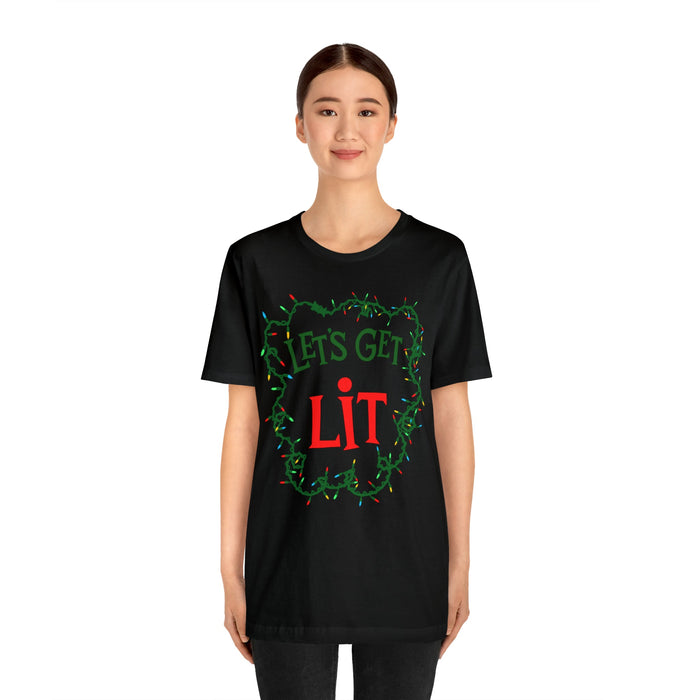 Funny Christmas Lights Shirt, Unisex Jersey Short Sleeve Tee - Atomic Bullfrog