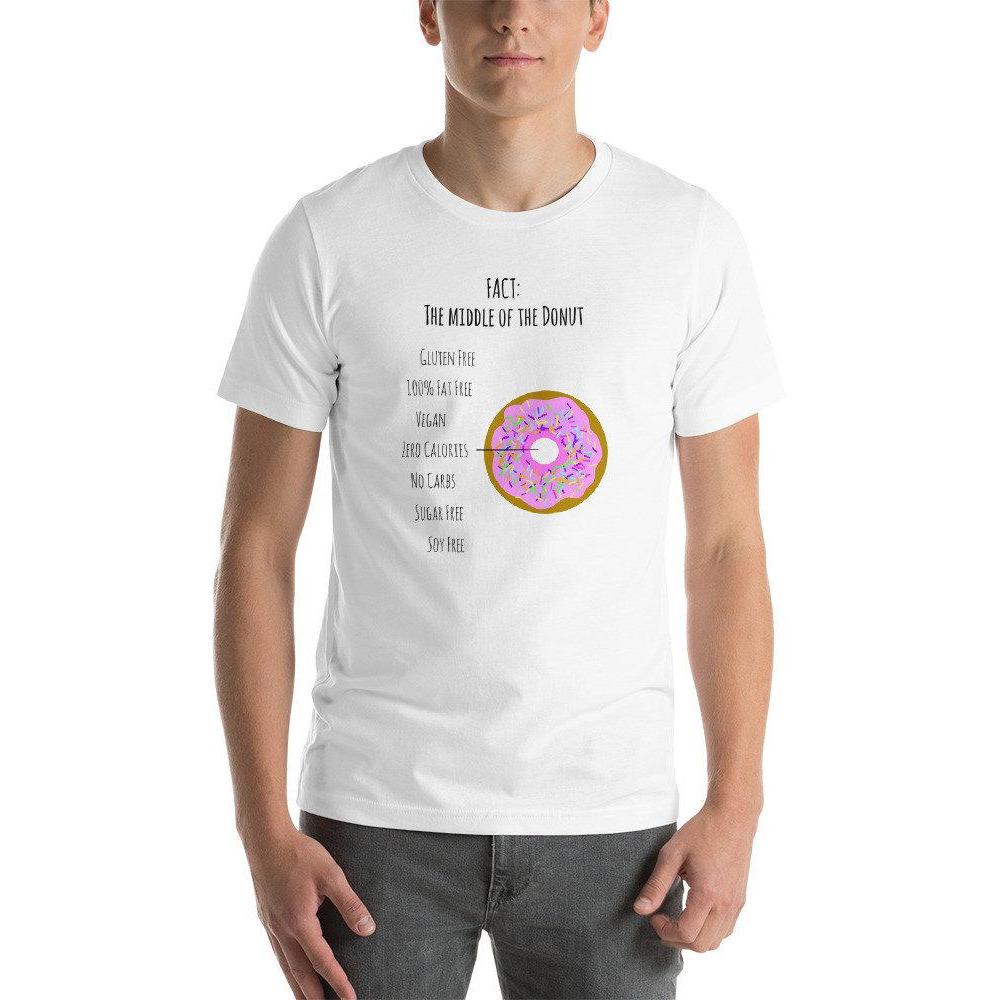 Funny National Donut Day Fact - Unisex T-Shirt,Funny shirt,Donut t shirt,Gift,Funny Vegan Shirt,Foodie shirt,I love donuts,doughnut shirt - Atomic Bullfrog