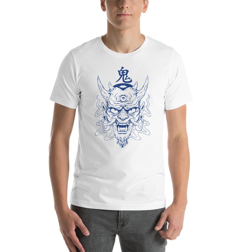 Japanese Tattoo Art Oni Devil Unisex T-Shirt - Atomic Bullfrog
