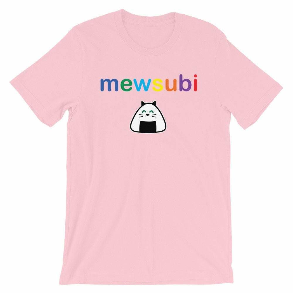 Kawaii Cat Musubi Unisex T-Shirt/Kawaii Clothing/Funny Cat Shirt/Musubi Tee/Cat Shirt/Rainbow Shirt/Kawaii Cute Shirt/Kawaii Shirt/Cat Tee - Atomic Bullfrog