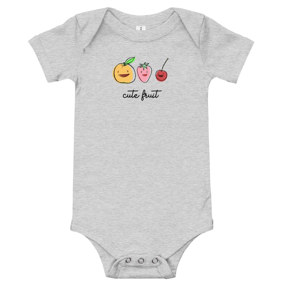 Kawaii Cute Fruit Baby short sleeve bodysuit, Kawaii Aesthetic Baby Bodysuit - Atomic Bullfrog