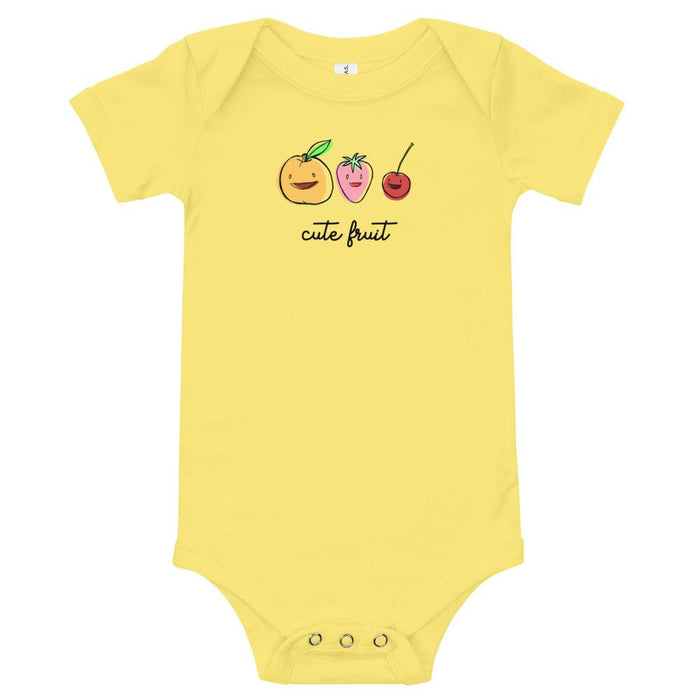 Kawaii Cute Fruit Baby short sleeve bodysuit, Kawaii Aesthetic Baby Bodysuit - Atomic Bullfrog