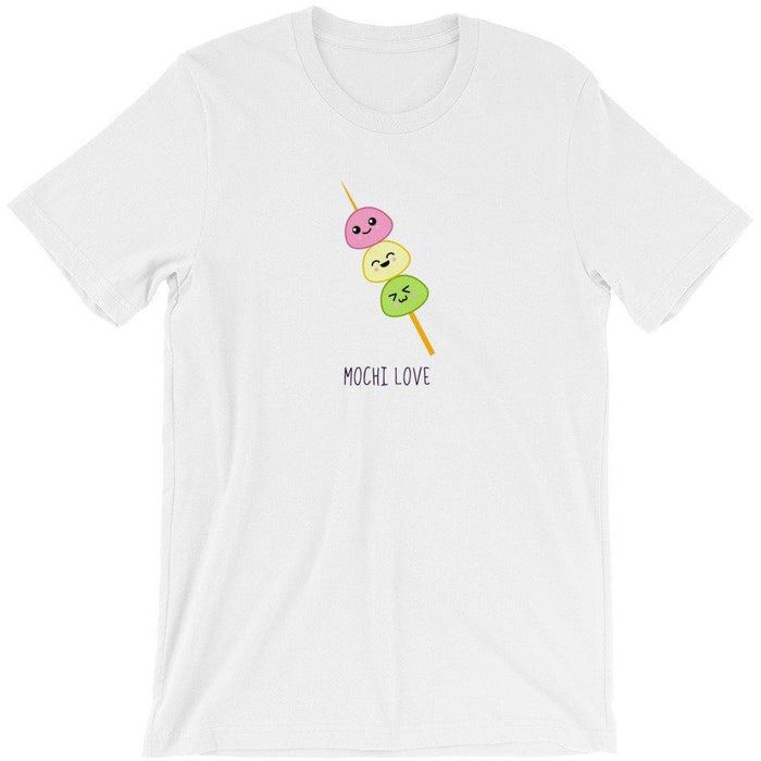 Kawaii Cute Mochi Love Unisex T-Shirt, kawaii clothing,pastel mochi tshirt,anime shirt,mochi rice cake shirt,Harajuku fashion,fairy kei - Atomic Bullfrog
