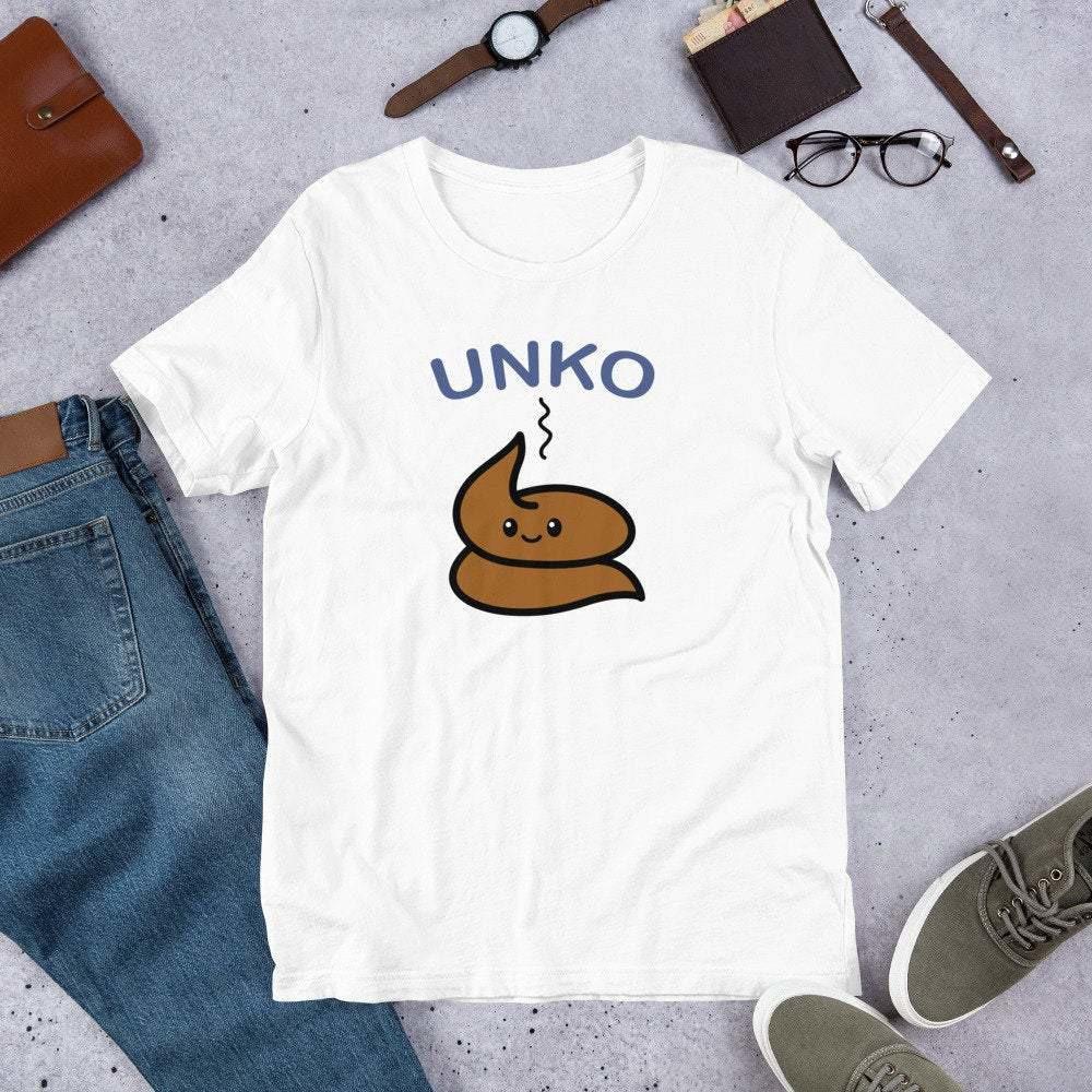 Kawaii Unko Poop Unisex T-Shirt - Atomic Bullfrog