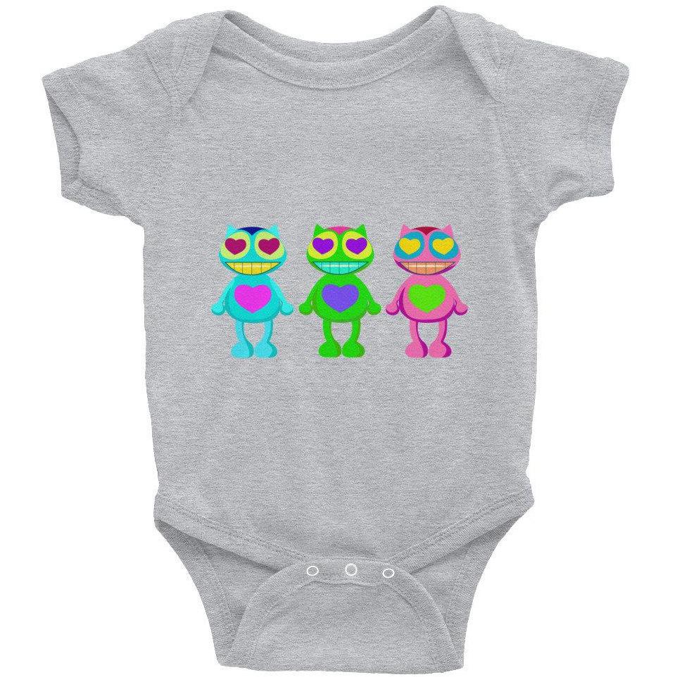 Pop Art Cat Infant Bodysuit, Cute Baby Clothing, Cat Baby Bodysuit, Baby Shower Gift, Cat Baby Tee, Art Baby Clothing, Unique Baby Clothes - Atomic Bullfrog