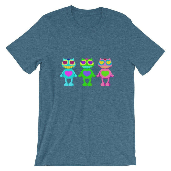 Pop Art Cats Unisex T-Shirt,Casual tee,Fun artsy shirt,Cat shirt,Gift for Her,Gift for Him,Vinyl Toy inspired tshirt,Pop Art shirt,Cat lover - Atomic Bullfrog