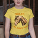 Sorry my Ride's Here! Funny Horse Western Shirt for Cowgirls and Rodeo Lovers - Atomic Bullfrog