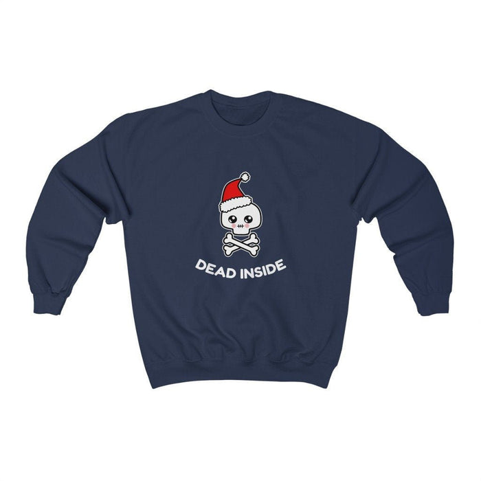 Yami Kawaii Christmas Skull Unisex Sweatshirt, Creepy Cute Holiday Sweatshirt, Pastel Goth Clothing, Gothic Lolita Christmas Top,Kawaii Gift - Atomic Bullfrog