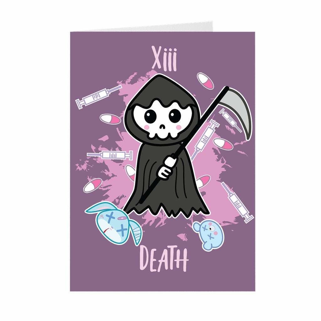 Yami Kawaii Death Tarot Pack of 10 Greeting Cards - Atomic Bullfrog