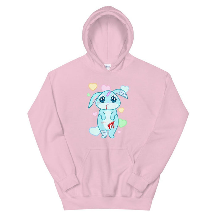 Yami Kawaii Sad Bunny Unisex Hoodie, Yami Kawaii Clothing ,Pastel Goth, Creepy Cute Clothing,Menhera, Bunny, Kawaii Clothing, Bunny Hoodie - Atomic Bullfrog