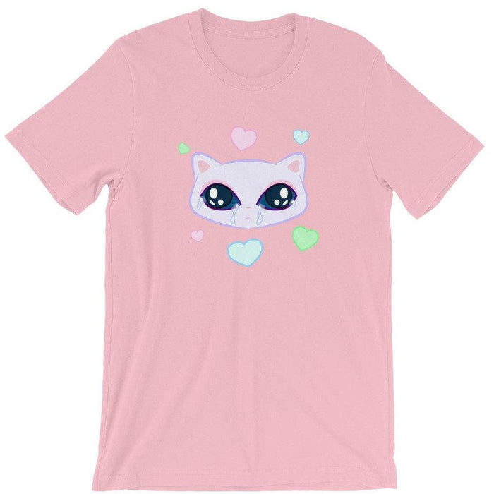 Yami Kawaii Sad Kitty Unisex T-Shirt - Atomic Bullfrog