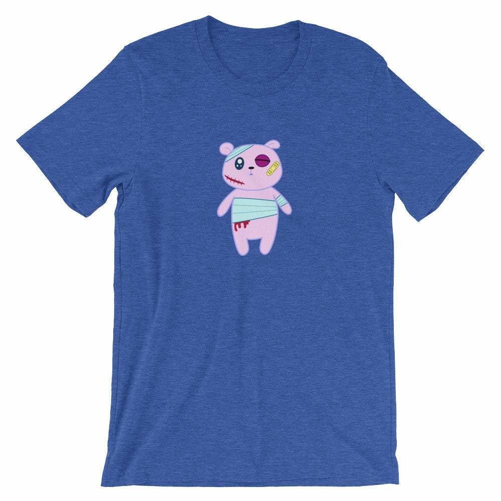 Yami Kawaii Unisex T-Shirt,kawaii,menhera tshirt,pastel goth,sad girls,teddy bear,sick cute,creepy cute,fairy kei,party kei - Atomic Bullfrog